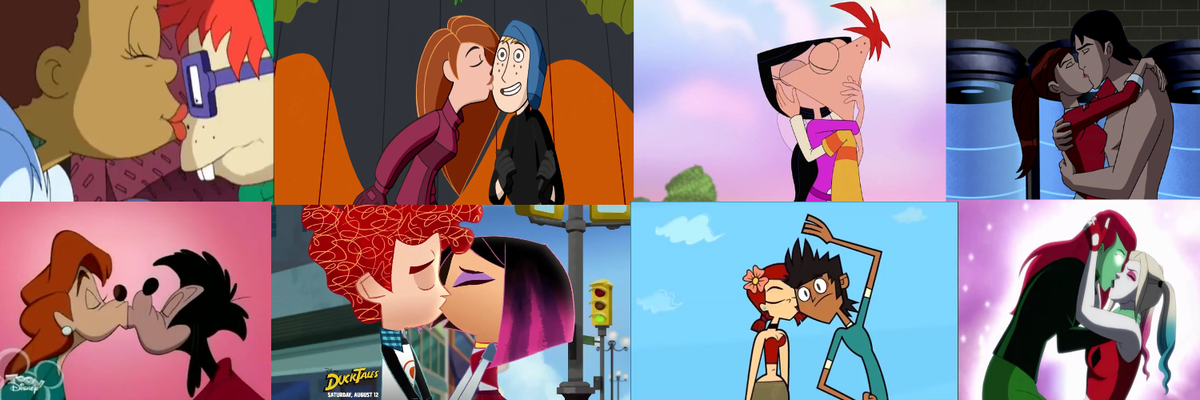 JayMarLee1006's tweet photo. Pairings involving red heads I love and their kissing scenes.
#Rugrats #HouseOfMouse #KimPossible #PhineasandFerb #Ben10UltimateAlien #TotalDrama #PennZeroPartTimeHero #HarleyQuinnTheSeries #ChuckiexSusie #Maxanne #MaxXRoxanne #KimRon #Phinbella #Gwevin #Zoke #Penashi #Harlivy https://t.co/JXndPsAkxf