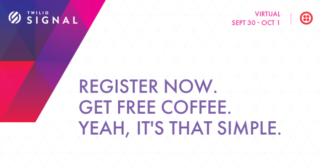 Ashwar210's tweet photo. SIGNAL 2020 is coming and we want to guarantee it’s an experience you won’t forget. We’ve got an amazing experience planned for you, but first...coffee! ☕️ https://t.co/vt7Rg0XuHb https://t.co/66jEIaByyA