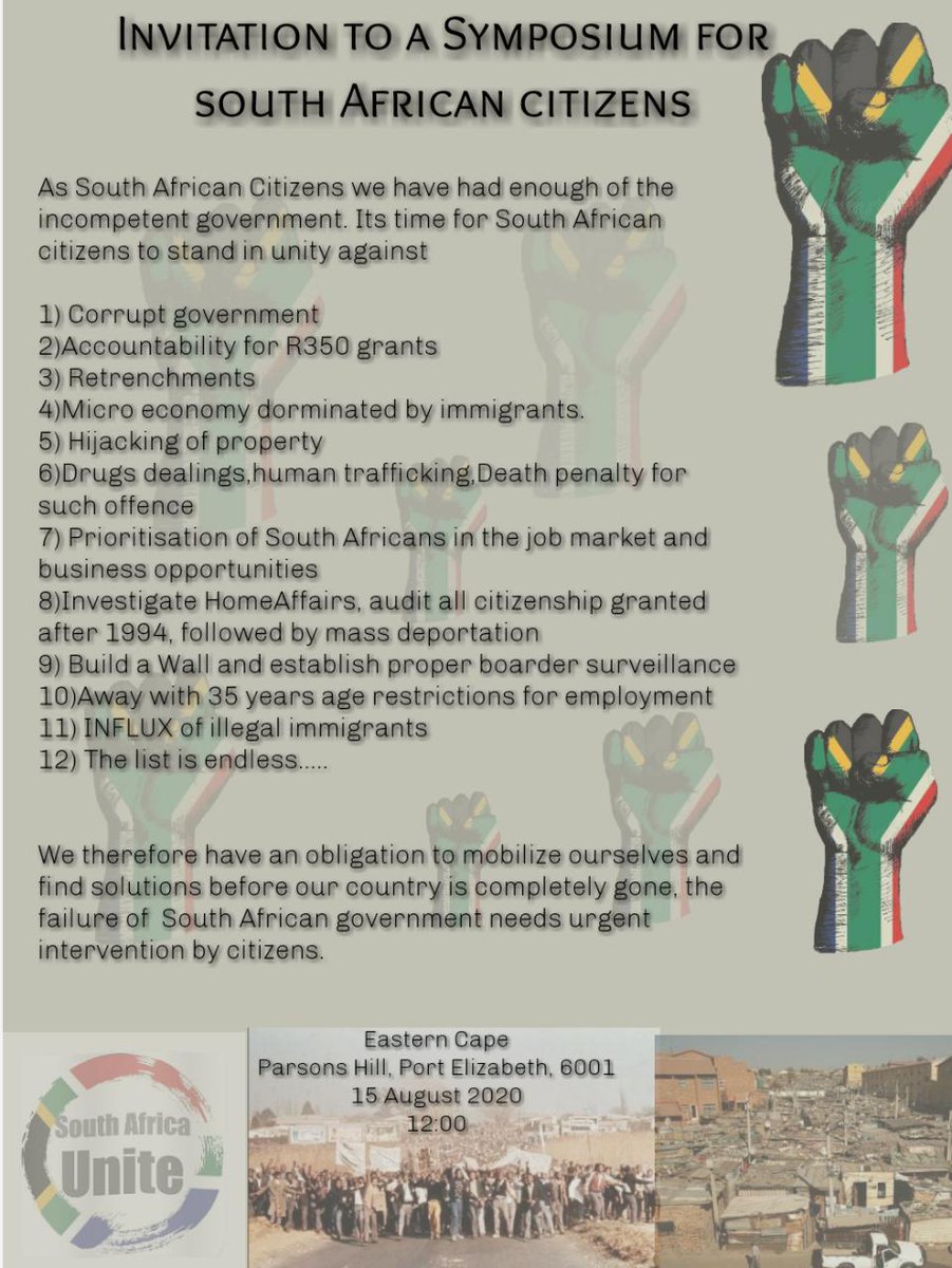 pilzet's tweet photo. As I go to sleep let me drop these here #15August2020 #PutSouthAfricansFirst #PutSouthAfricansFirst2020 #InfluxOfImmigrantsMustStop #SouthAfricansAreNotLazy #SAGovernmentIsUseless #SouthAfricansAreStarving #ANCHatesSouthAfricans #FightBackForSouthAfrica #ANCMustFall #WECANTBREATH https://t.co/oXTtTyNfht