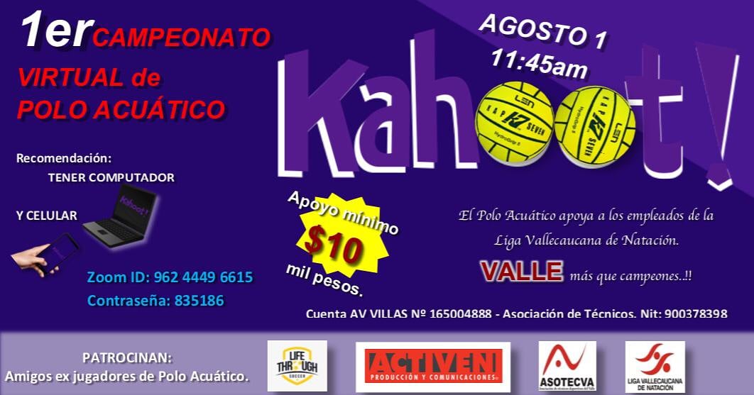 natacionvalle's tweet photo. Este sábado 1de agosto 11.45 1 Campeonato Virtual de Polo Acuático. https://t.co/DAcAPwbEkM