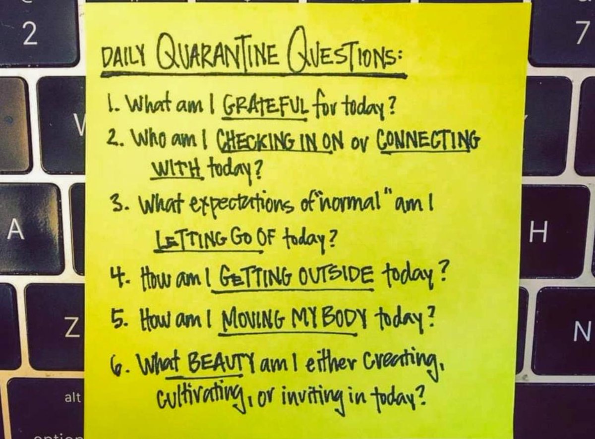 IntaGreat's tweet photo. Can't take credit for it, but love these ideas for staying intentional and pursing growth even during this hard season of quarantine &amp; social distancing. 

#quarantinequestions #quarantine #pandemicpurpose #growthmindset #growingleaderstogreatness #intagreat https://t.co/yQMfHTtKVV