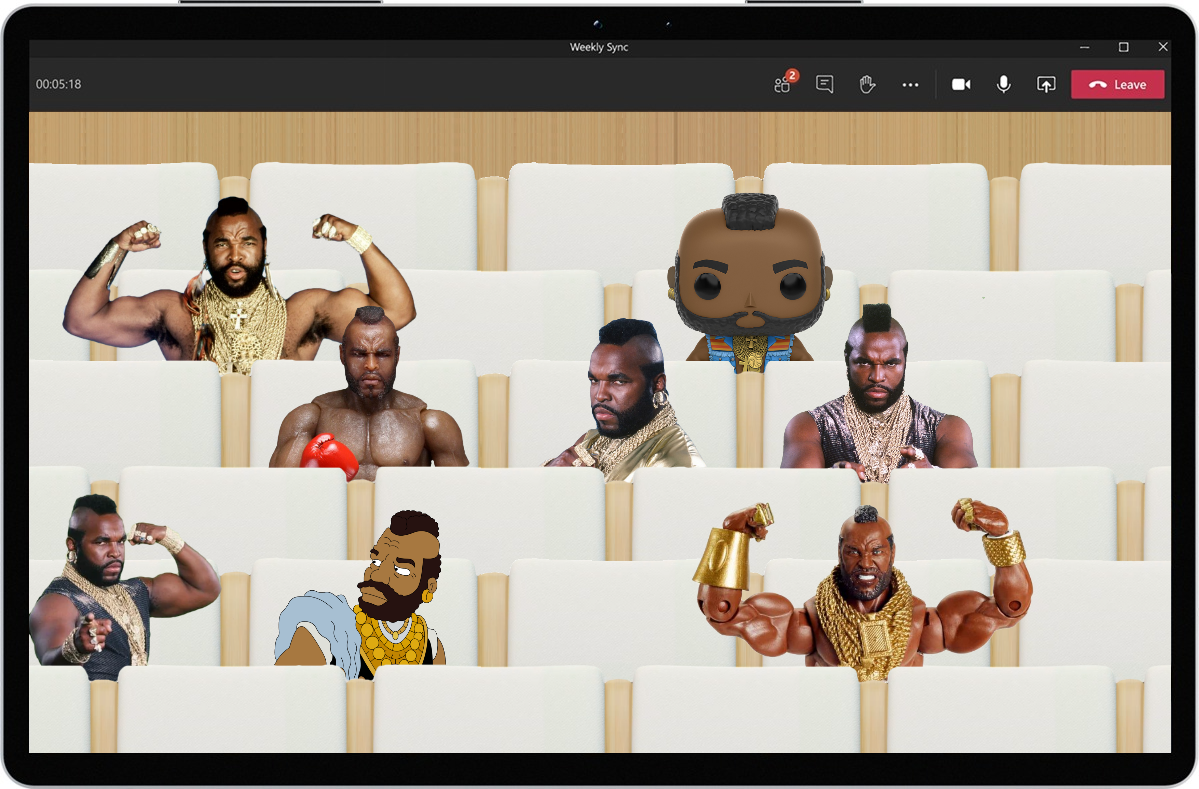I pity the fools that have to spend all day on video calls (like me). Use Together mode in #MicrosoftTeams to break up the experience suckah!