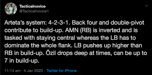 Arsenal could go with the 4-2-3-1 or the 3-4-3. Wouldn't be surprised if Arteta went with something else though.