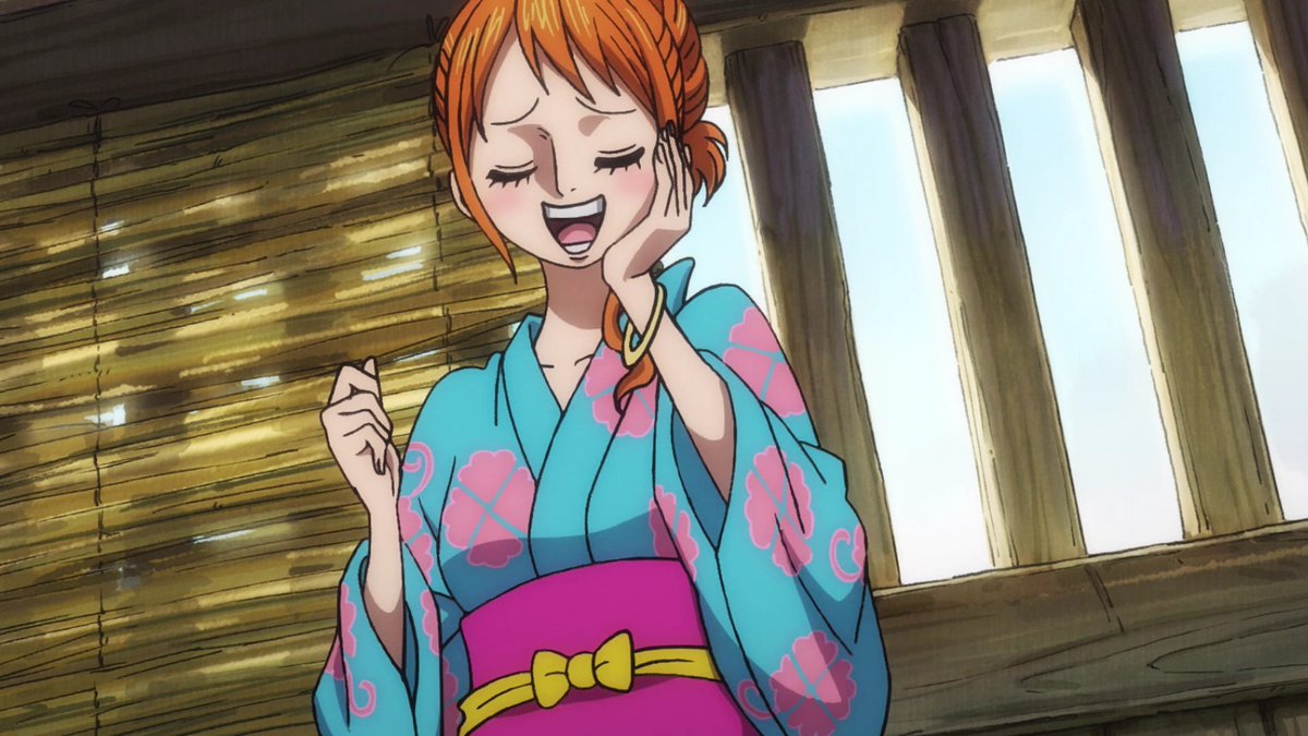 Usopp's reaction to Nami's reaction. They are such besties