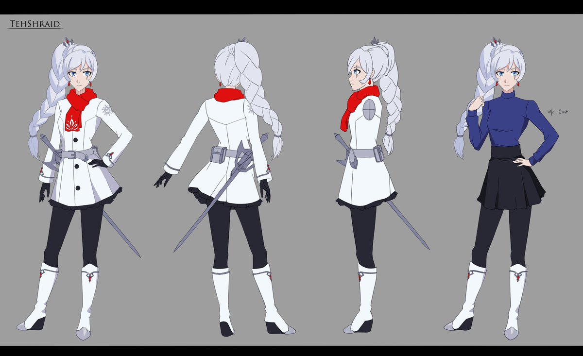 Tehshraid Volume 7 Weiss Redesign Model Sheet Rwby Rwby7 Weissschnee Fanart