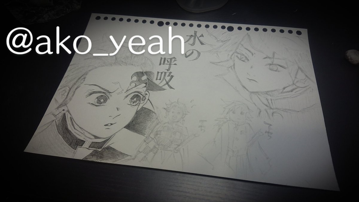 ako_yeah's tweet photo. 最近の…いや、銀魂絵は１年以上そのまま放置してるヤツだな…鬼滅の刃やハイキュー!!や佐藤健さん。で、昨日はねんどでワンピースのサンジくん。ウン十年振りのねんどは思ってた以上に楽しかった〜〜 https://t.co/0jg3VF8Ns7