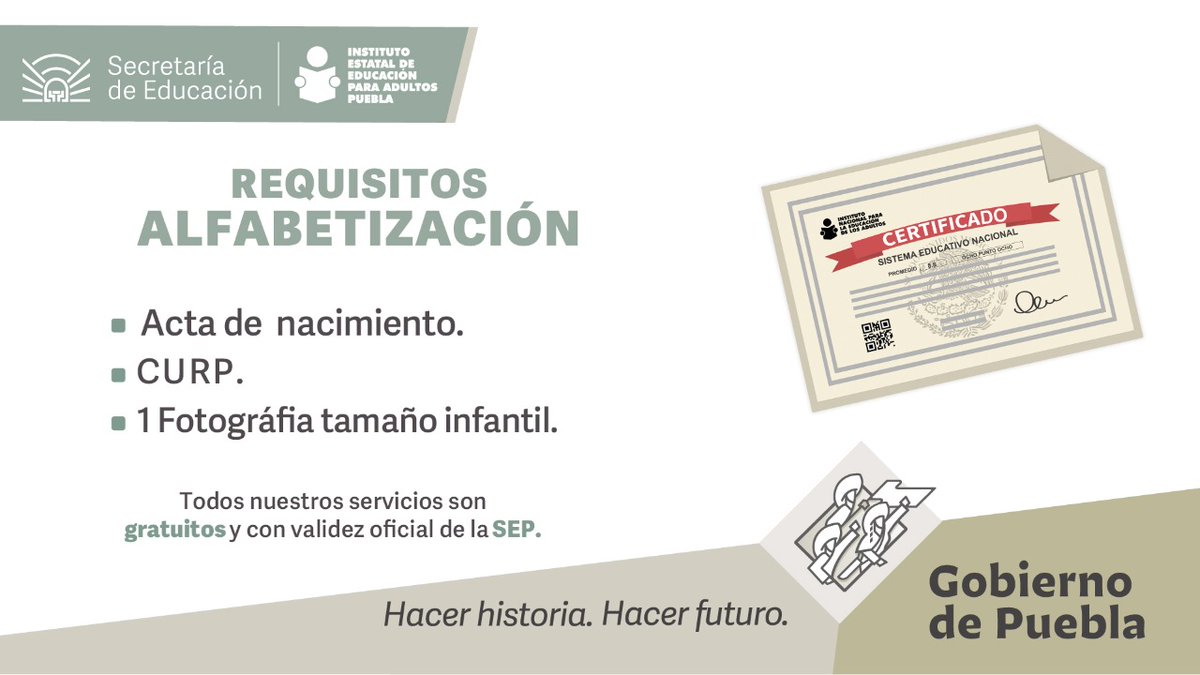 IEEAPuebla's tweet photo. Si conoces a alguien mayor de 15 años que aún no sepa leer 📖 ni escribir ✍🏼 ¡acércale a nosotros! 

Envíanos un inbox 📲 y #TransformaUnaVida, haz que tenga mejores oportunidades mediante el estudio.

#EducaciónParaTodos https://t.co/l3c0JZDq0r