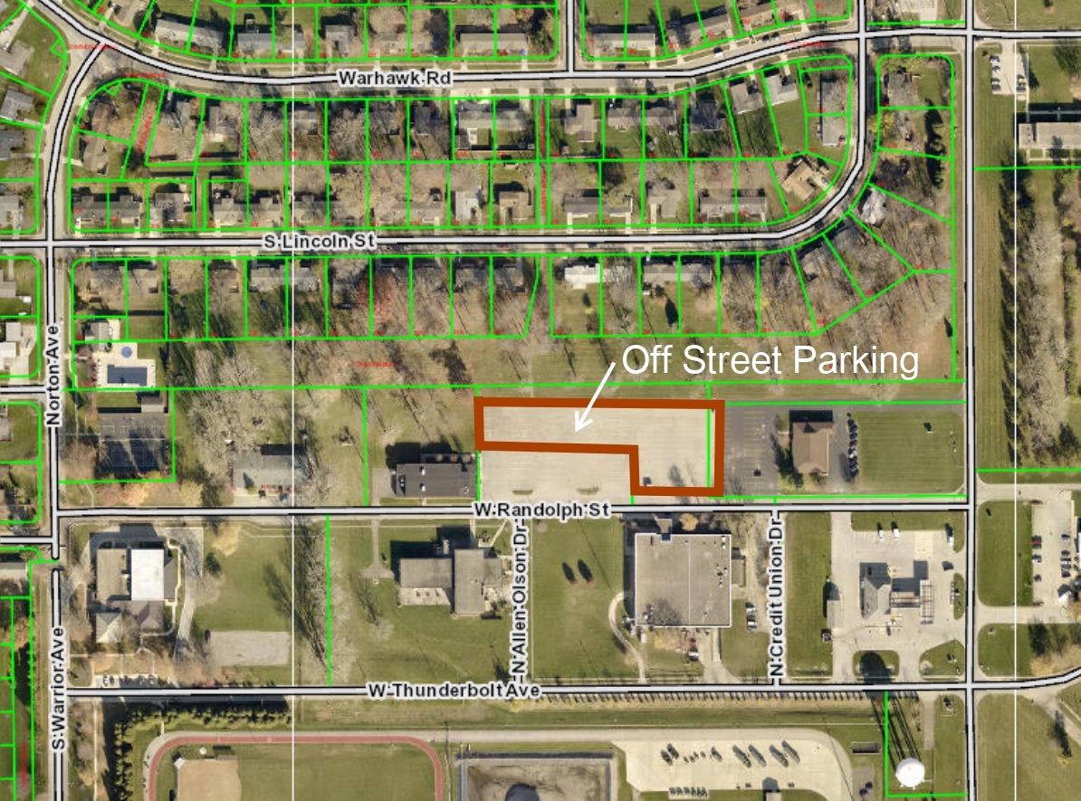 MiamiCountyInd's tweet photo. The area off Randolph Street will be available for off street parking during roadway construction at Eagles Pointe. https://t.co/iEu1xnQTCu