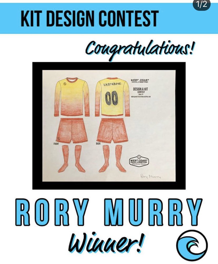 coldbrew25's tweet photo. @WestCoastGK That looks similar to the winning design from the Kit Design Contest! Nice initial design by @GKRory1 and awesomely reimagined by @WestCoastGK! Always putting out the best and recognizing itโs supporters! Well done! #keeperkit #westcoastgk #rorymurry #gkkit https://t.co/o5qKas7lZj
