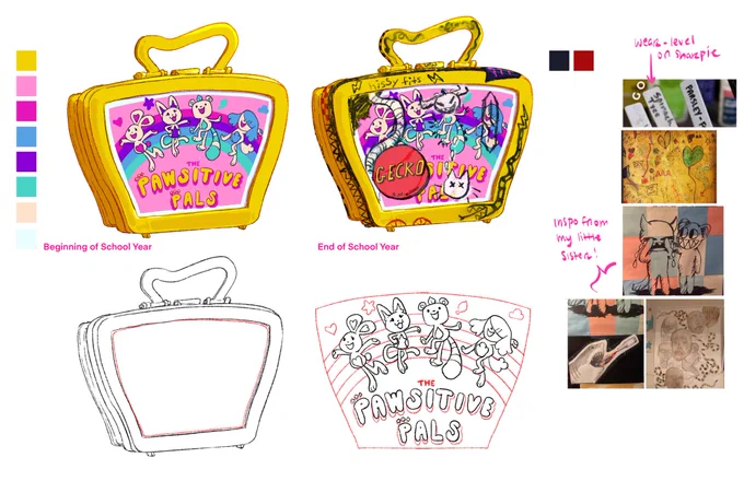 some prop dev snippets of what i've been doing for Basil! had a lot of fun relating her lunch back to her story, personality &amp; world ?? 