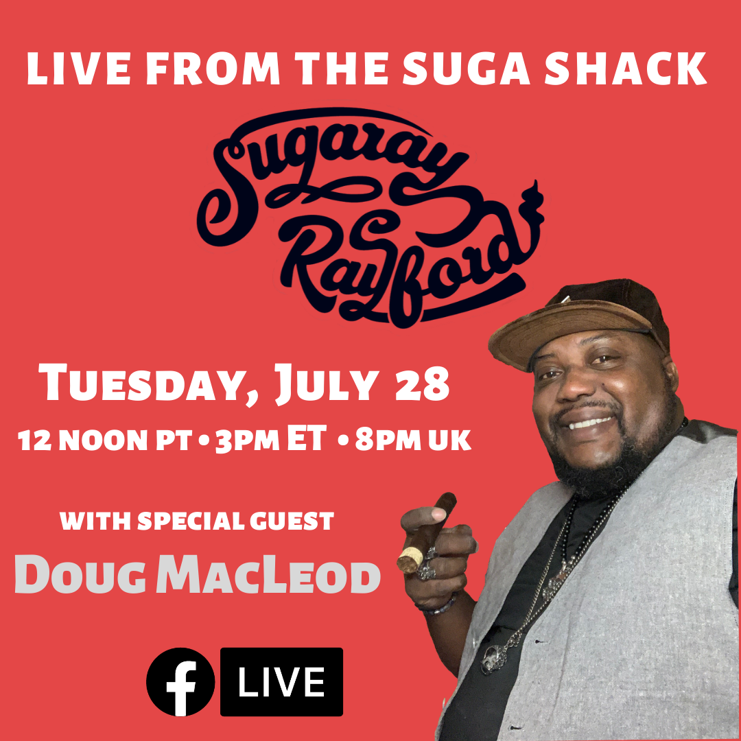 SugarayRayford's tweet photo. Last week of July... that means another episode of LIVE FROM THE SUGA SHACK coming your way tomorrow at 12 pm PT/3 pm ET/8pm UK, the great Doug MacLeod is coming back again this week.
Watch it here: https://t.co/8WXTXZoPHc
#sugarayrayford #livestream #fblive #dougmacleod https://t.co/N3uEXnxcAk