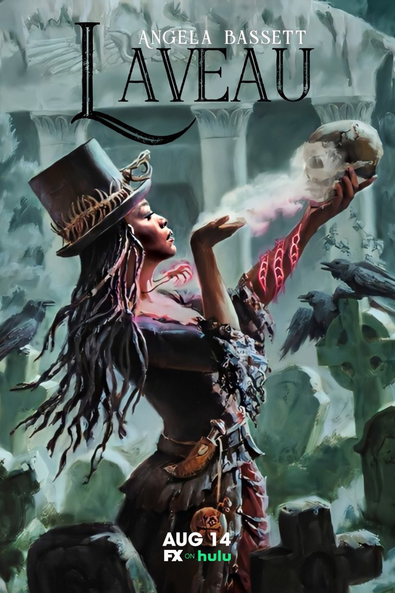AHSZone's tweet photo. A stunning, fanmade @AHSFX spin-off concept by @mntgxmry: 

“Angela Bassett reprises her AHS: Coven role in LAVEAU, a prequel series that chronicles her early years as the Voodoo Queen of New Orleans!” 🔥☠️🔮 #AHS https://t.co/3SrZXrG4Lw