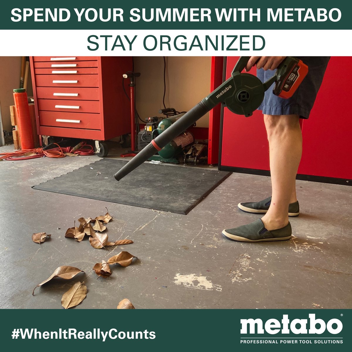 MetaboNAmerica's tweet photo. The AG 18 18V Blower (602242850) is great for keeping your garage organized and free of debris.
Want a chance to WIN this cordless blower? Fill out this short 5-minute survey for a chance to WIN: https://t.co/hwQfyAhvad (US & Canada Only).
#metabo #whenitreallycounts https://t.co/Kyk7u7U8pd