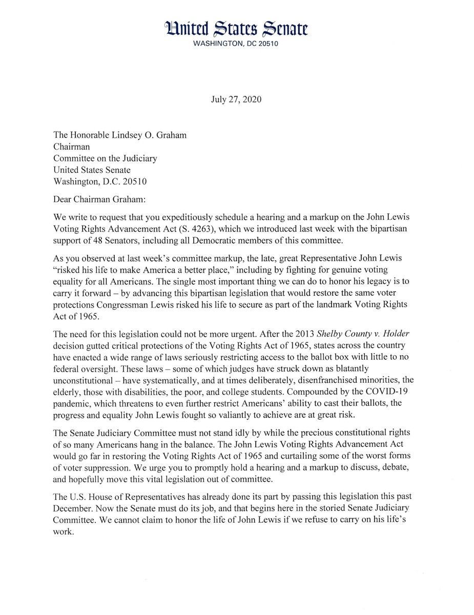 Screenshot of page 1 of the letter. The full text is linked in the original tweet.