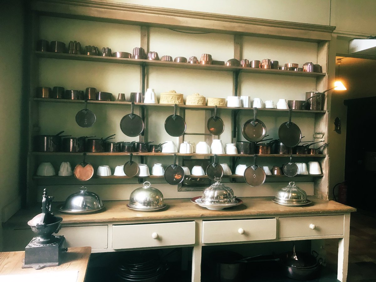 JoyceM0ofm's tweet photo. #Spike from @MaidstoneMuseum took JJ for his first post-lockdown trip out today to see #MrsCrocombe’s kitchen #AudleyEndHse @EnglishHeritage. Great welcome, good COVID safety, and a real pleasure to stroll round even on a wet day 👏👏 https://t.co/ncSeMTLLLE