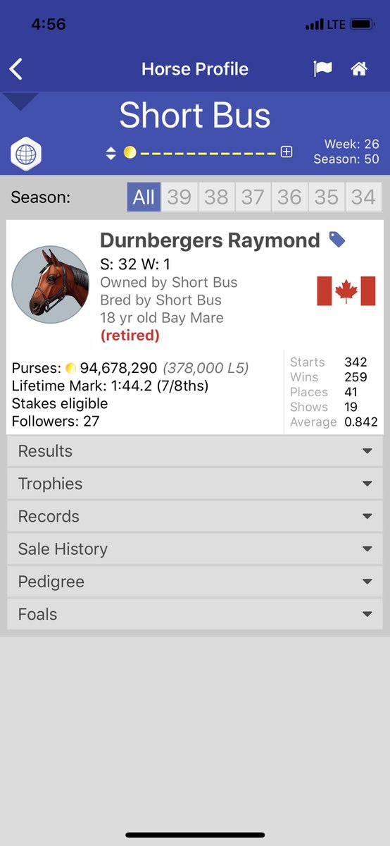 robewats98's tweet photo. @AndPacing My best horse ever and unfortunately will be gone from the game after next season and still holds 12 records to the day https://t.co/EBXyX2K15L