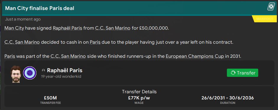 Difficult to hang onto your players when Manchester City come knocking with absurd money. A blow to lose two of our star young players, but plenty that we can do to strengthen with an additional £150m...  #FM20