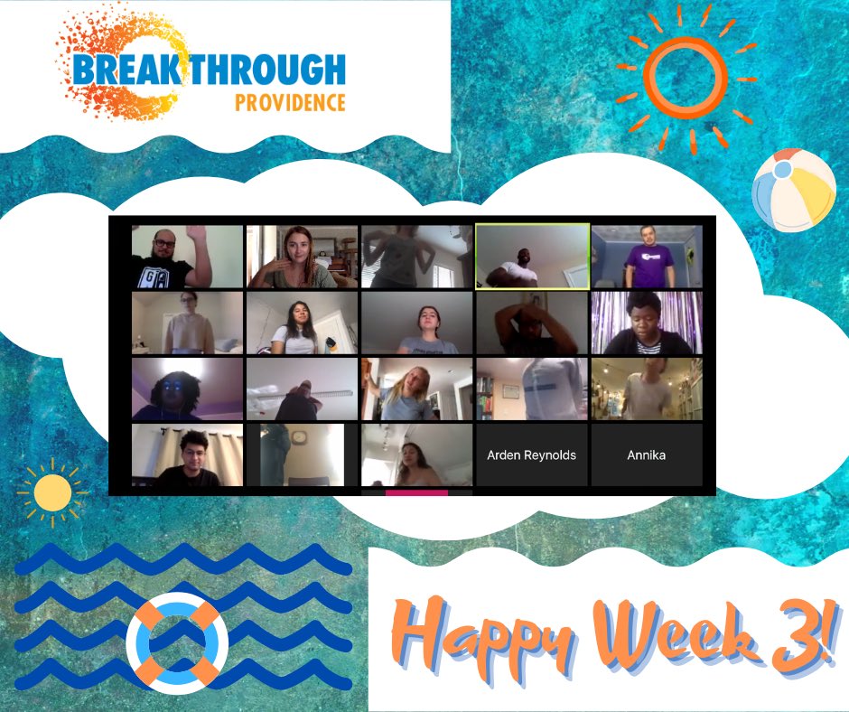 BreakthroughPVD's tweet photo. Happy Week 3! Coming up on the halfway point of our summer bridge program, we are very excited as to what the next few weeks have in store! In the first two weeks of our virtual Summerbridge program!
#Mondays #BreakThroughTheDistance #Summer #VirtualSummerProgram #BTP https://t.co/xOjNTPLkBM