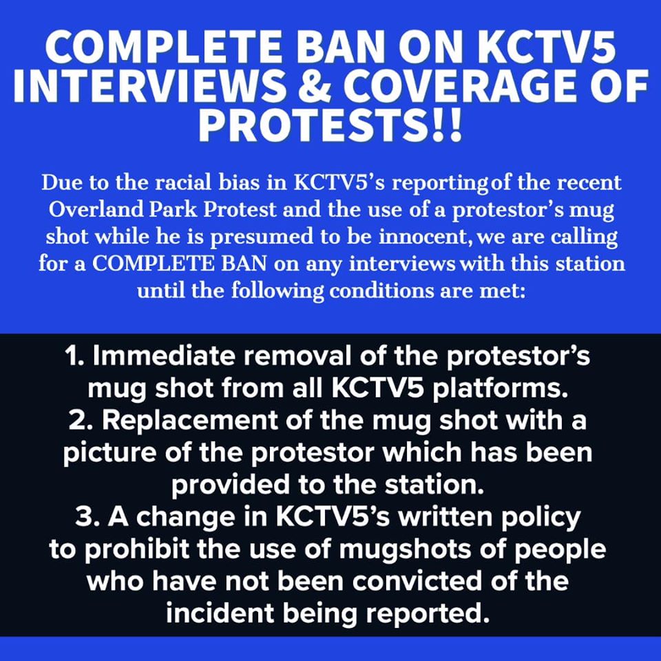 FreedomPho3nix's tweet photo. Fuck @KCTV5 

#KCProtests #KansasCity #KC #KCMO #KansasCityProtests #KCProtest https://t.co/dAhO4Nw3vd
