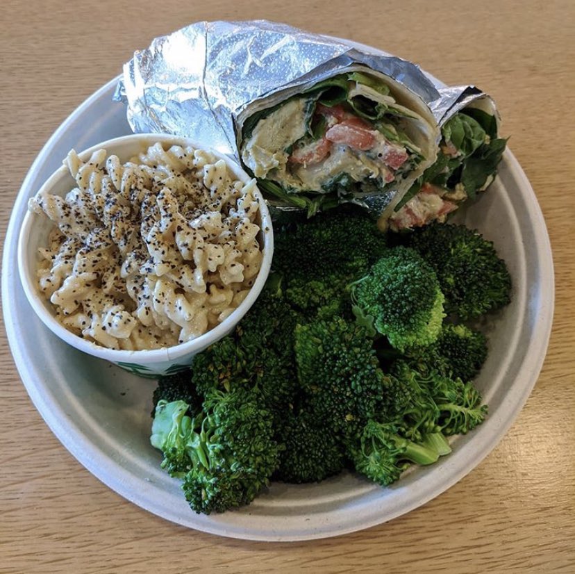 An old favorite is back THIS WEEK ONLY. Tuesday through Saturday, you can grab the spinach artichoke chicken wrap 🤤🤤🤤 #okcvegan #theloadedbowlokc #downtownokc #okcfarmersmarketdistrict