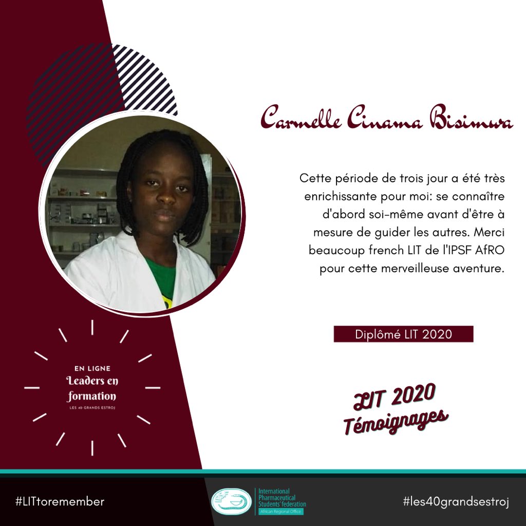 IPSFAfRO's tweet photo. #AfROLIT2020 #LITtoremember #les40grandsEstroj #AfROCares https://t.co/098drUx5HU