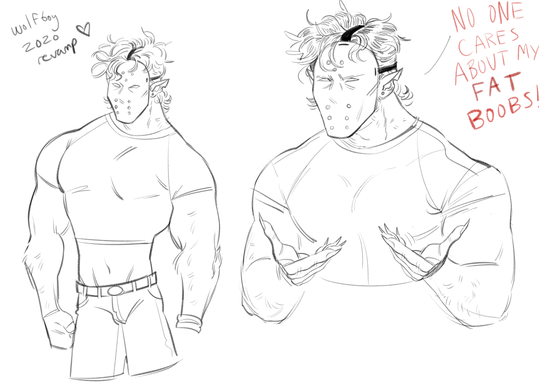 he's upset because no one cares about his fat boobs : ( 