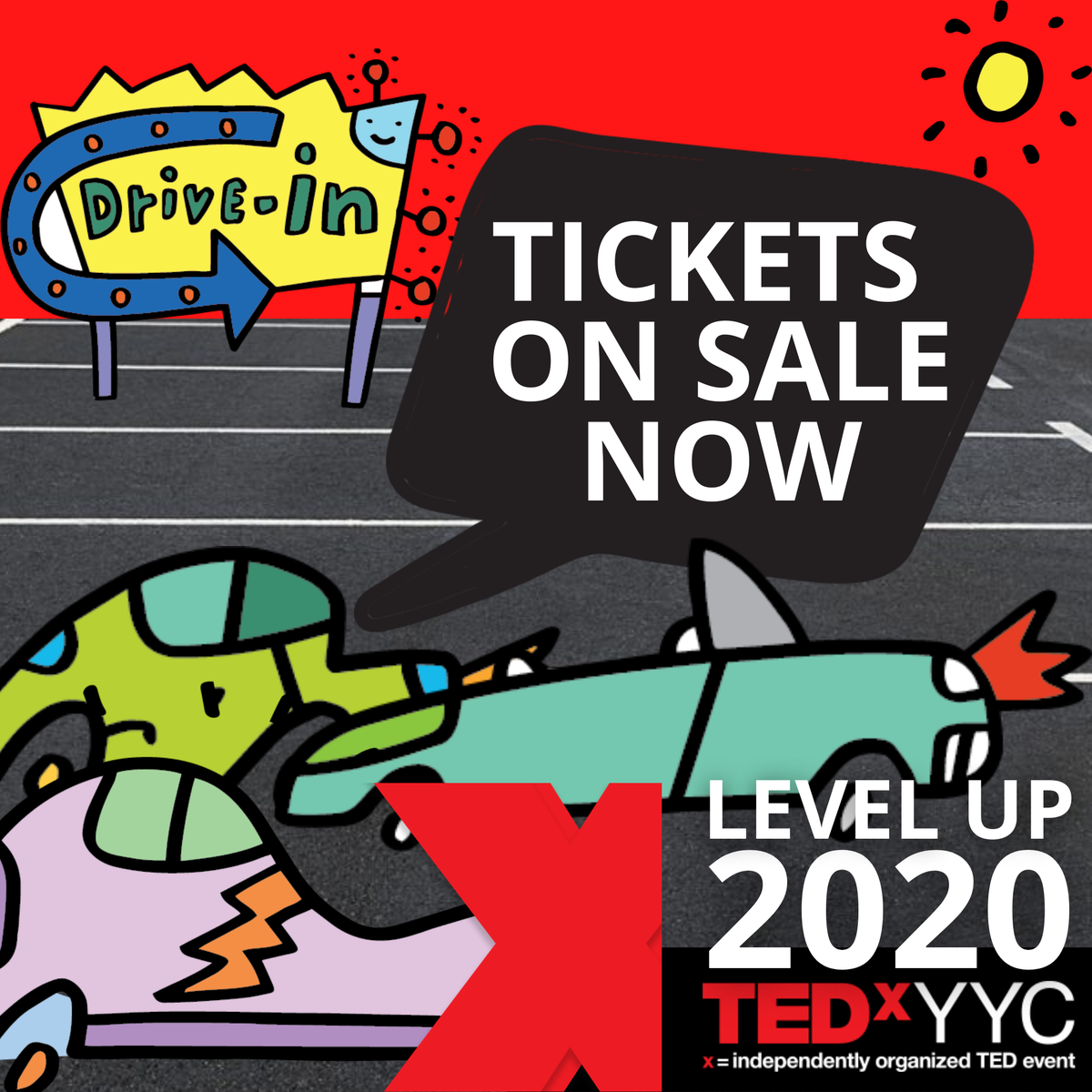TEDxYYC's tweet photo. It's official!!
TICKETS ARE ON SALE NOW
Head over to https://t.co/EB1ZDWFS7g to secure your Drive-In spot. There will be two shows to choose from:
- August 20th at 5:00 to 7:00PM
- August 20th at 8:30 to 10:30PM
#TEDxYYC #levelup #Drivein2020 #onsalenow https://t.co/xRnTZfM7NG
