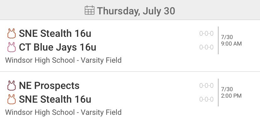 neprospect's tweet photo. We are excited to participate in another sne tournament this weekend! Our first game will be on Thursday at 2pm against @sne_stealth at East Windsor high. We will play again at 9 on Friday against the CT Blue Jays at the same place. Let’s go prospects!! https://t.co/E6Mf3eEGF1