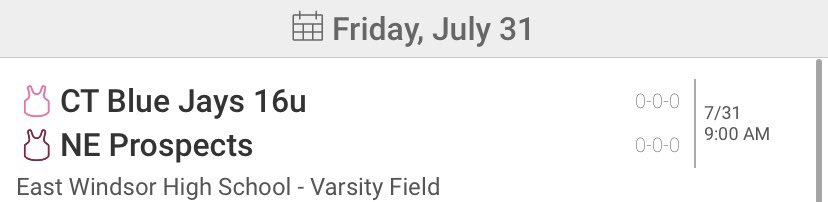 neprospect's tweet photo. We are excited to participate in another sne tournament this weekend! Our first game will be on Thursday at 2pm against @sne_stealth at East Windsor high. We will play again at 9 on Friday against the CT Blue Jays at the same place. Let’s go prospects!! https://t.co/E6Mf3eEGF1
