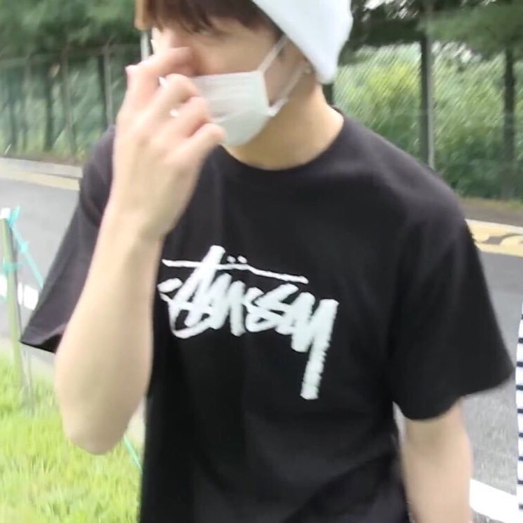 jungkook wearing stussy, a thread