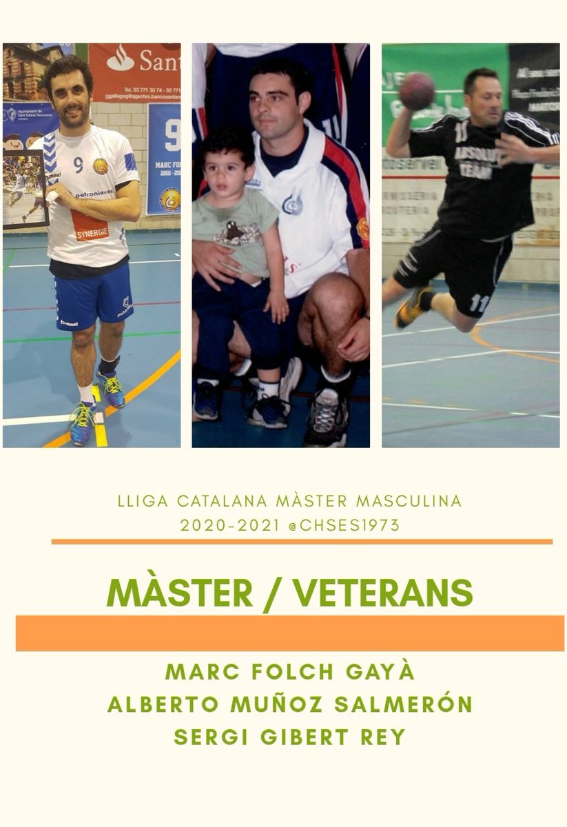 ➡️ Temporada 2020-2021
🏆 Plantilla Màster/Veterans/Maxi

👉 ALTES:

❤ MARC FOLCH GAYÀ
❤ ALBERTO MUÑOZ SALMERÓN
❤ SERGI GIBERT REY

 👉 retorn d'uns jugadors que van ser tot un referent. Bentornats... 👏👏👏 

😁💪 #estima #compromís
💙🤍 #OrgullCHSES
💟 #Sesrovires