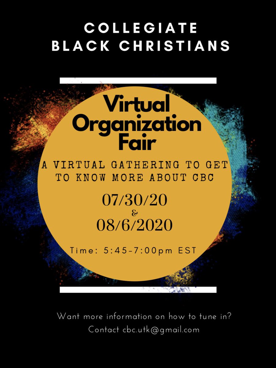 CBC_UTK's tweet photo. For all of the incoming UTK freshman, CBC will be taking part in the Virtual Organization Fair. Join us to learn about us and what we have in store for the upcoming semester. #cbc #utk24 #utkclassof2024 https://t.co/wkIKz1N54D