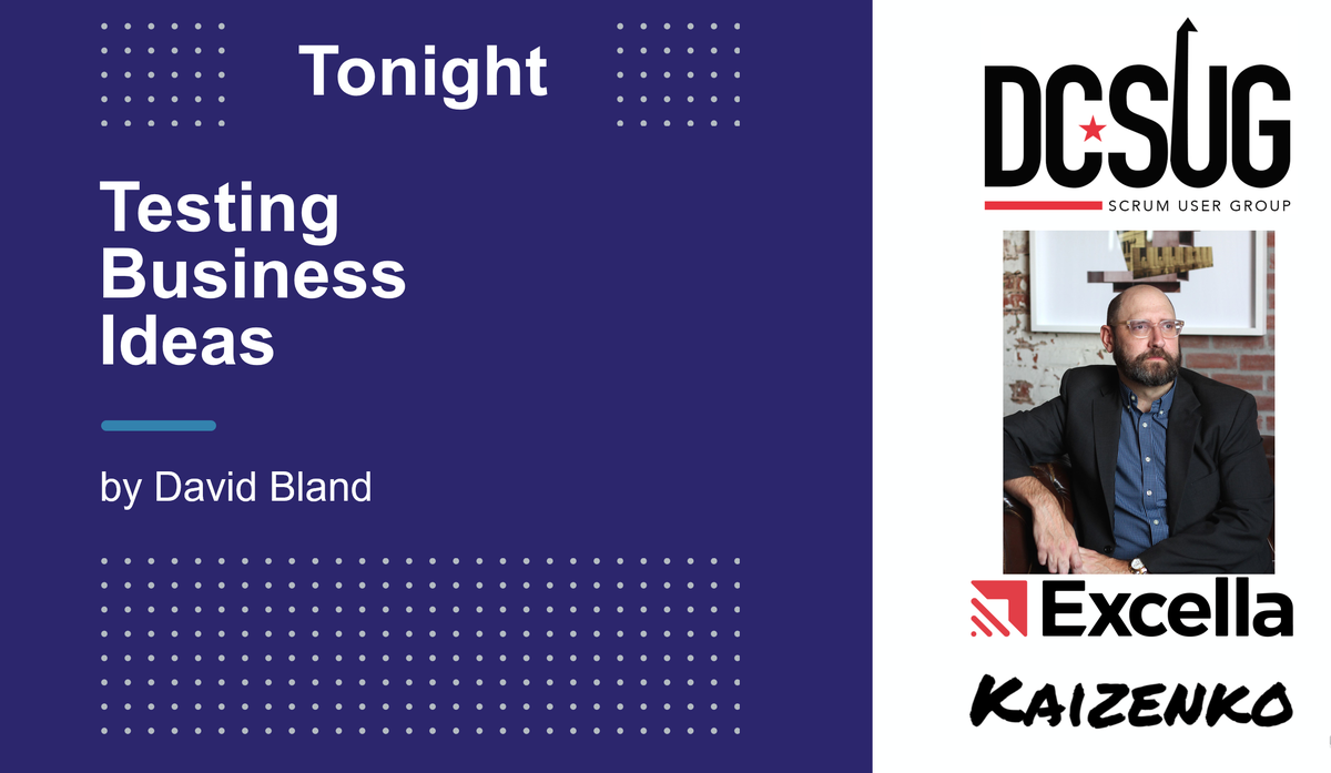kaizenko's tweet photo. Missed last week's DC Scrum User Group talk by David Bland on Testing Business Ideas? Check out the video recording here:
https://t.co/AuAVVkBvw3

#agile #scrum #dcsug #testingbusinessideas https://t.co/oHyijVXU8B