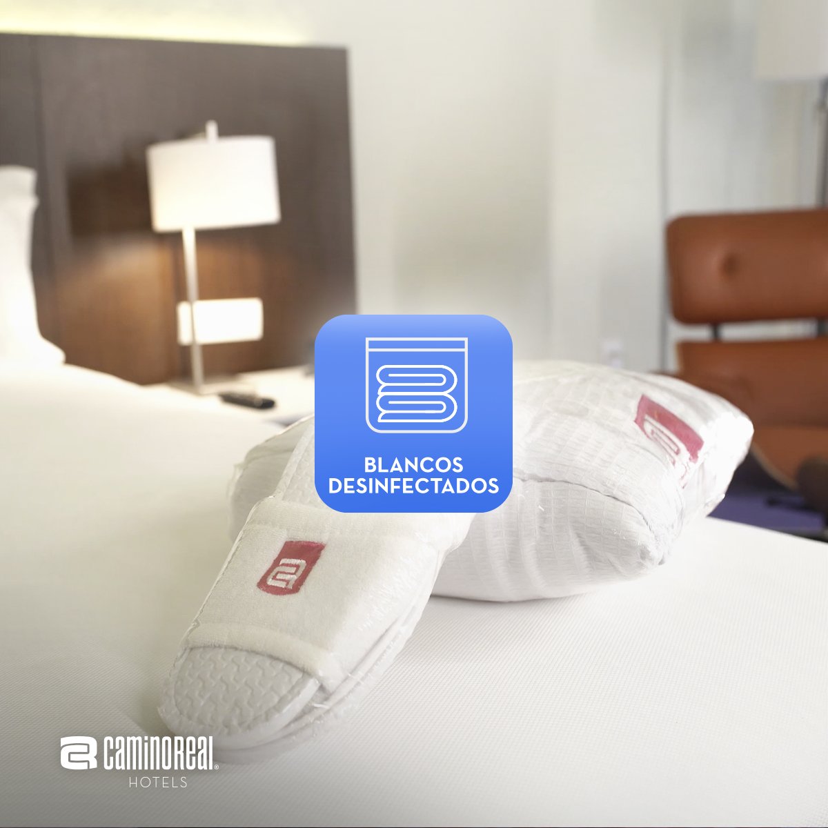 CaminoReal's tweet photo. #BlancosDesinfectadosCheck ✅ Nuestras habitaciones cuentan con blancos 100% desinfectados, nuevos y cómodos para tu estadía. ✨👌🏻
⠀
#RealClean y #SafeTravels son nuestros sellos de garantía de protocolos en seguridad e higiene.
Te esperamos en: https://t.co/U6FmXqpbGo 🧳✨ https://t.co/BxwIOaMlX8