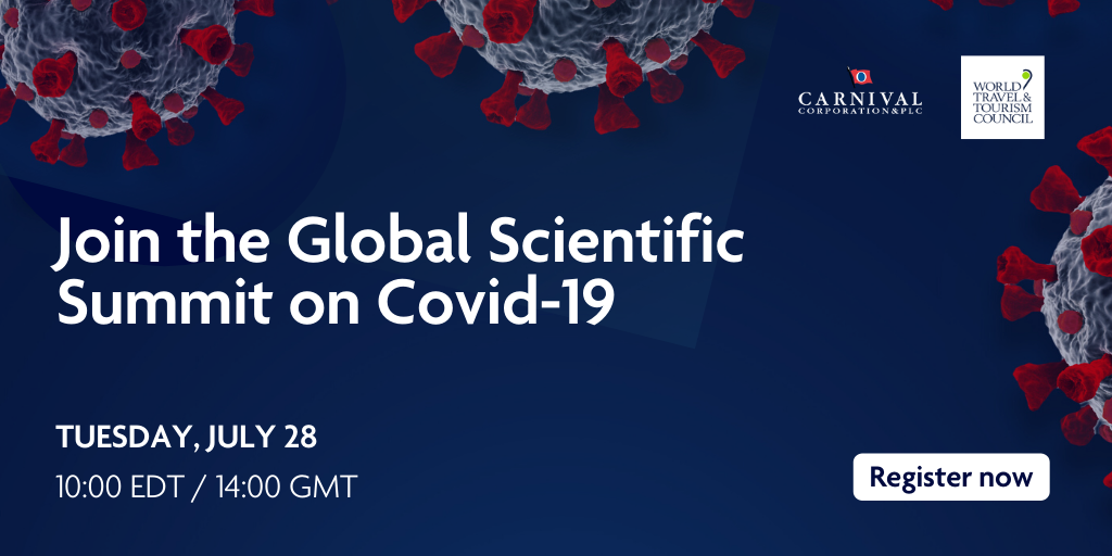 CarnivalCorpLtd's tweet photo. Join us tomorrow for an in-depth Global Scientific Summit with @WTTC on critical topics and key learnings relevant to the COVID-19 pandemic.
Register for the Summit at https://t.co/dlBfFZV8xC
#CovidScienceSummit #COVID19 #Research https://t.co/9qDSrK0cwB
