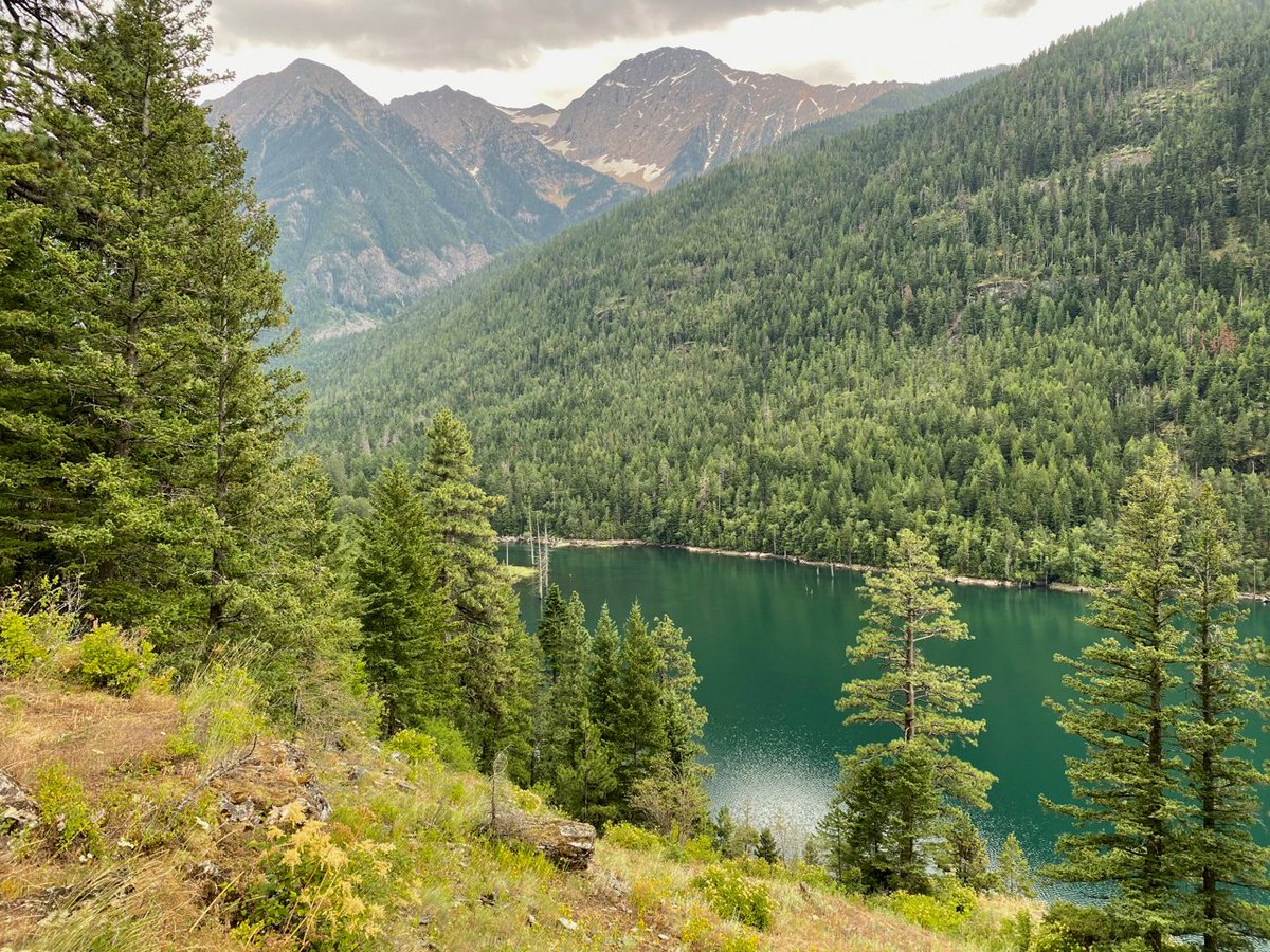 We started out fresh and happy, hiking along McDonald Lake, looking forward to 7.5 miles to Summit L (according to the map).