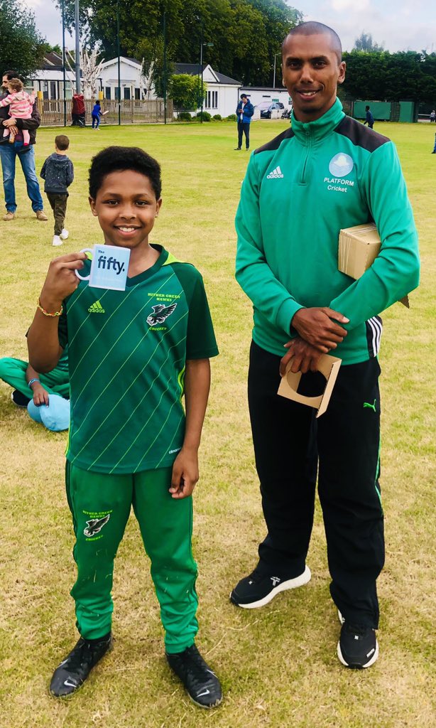 We dodged the rain to squeeze in another night of #TheFifty, and the #SydenhamSonics chalked up an overdue 1st win of 2020 (pictured here with coach &amp; former <a href="/surreycricket/">Surrey Cricket</a> star <a href="/MonteLynch6/">Monte Lynch</a>).

Also a great night for #BrindisheGreen with Adeel &amp; Malakai picking up MVP Awards.