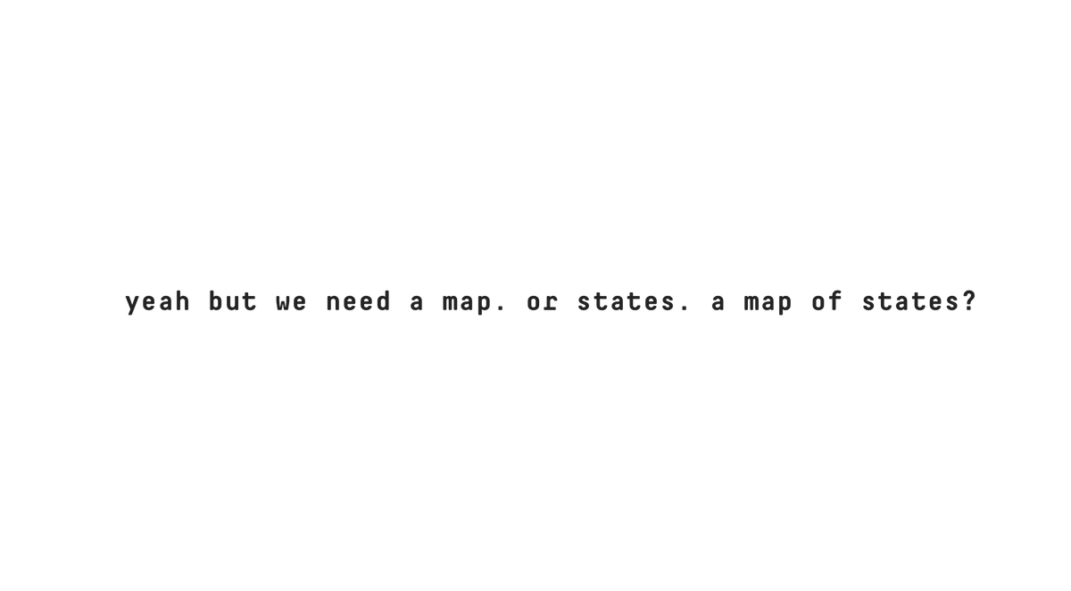 We iterated topline into oblivion (bc lol, remember 2016?) and eventually we landed on what we affectionally call Ballswarm™ . But there was still a rumbling for maps in the group. Theremustbemaps!!!!!
