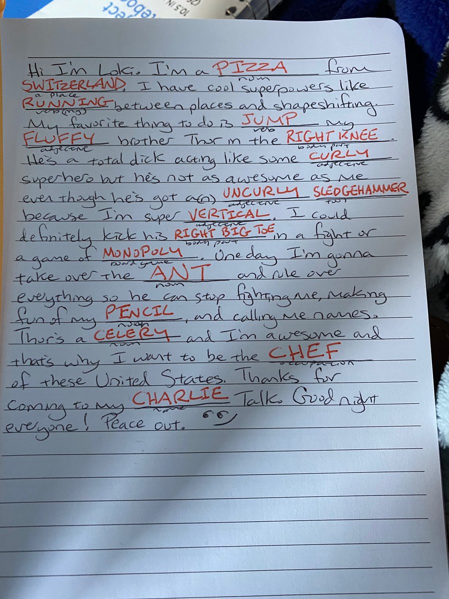 MagicLokiBeans's tweet photo. Some mad Libs for your entertainment @fuzziekinsBLM also Loki is a pizza Thor is a celery and Loki is vertical for anyone that was wondering. #Chef2020. https://t.co/NMTe8kC9ew