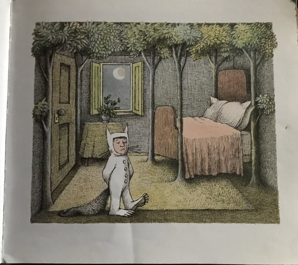 It all starts in maxes bedroom, or his existing world. Like World building it uses existing schema to build from. Then a few trees start to appear. 2