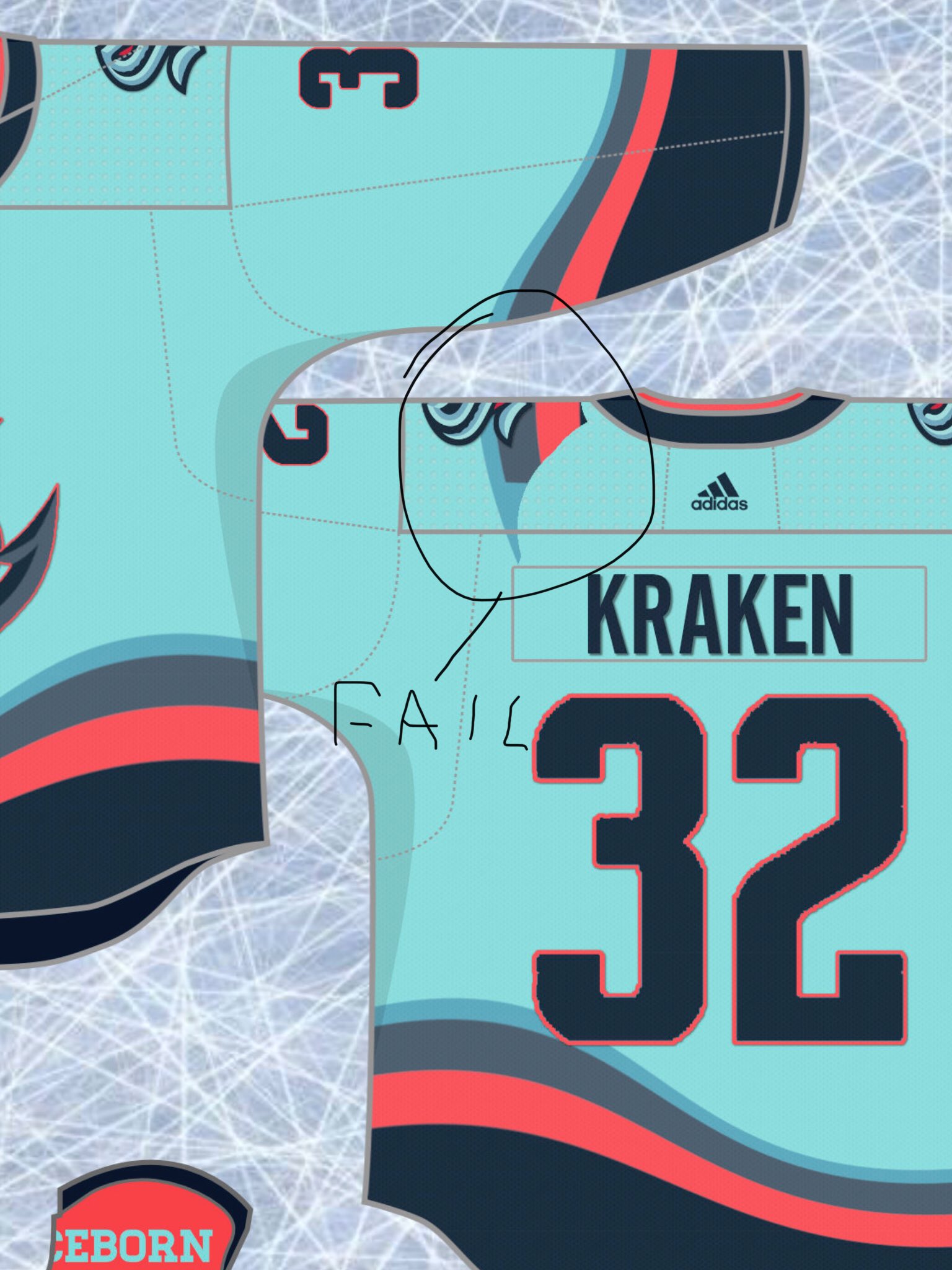 Seattle Kraken jersey concept, Twitter/Z89Design