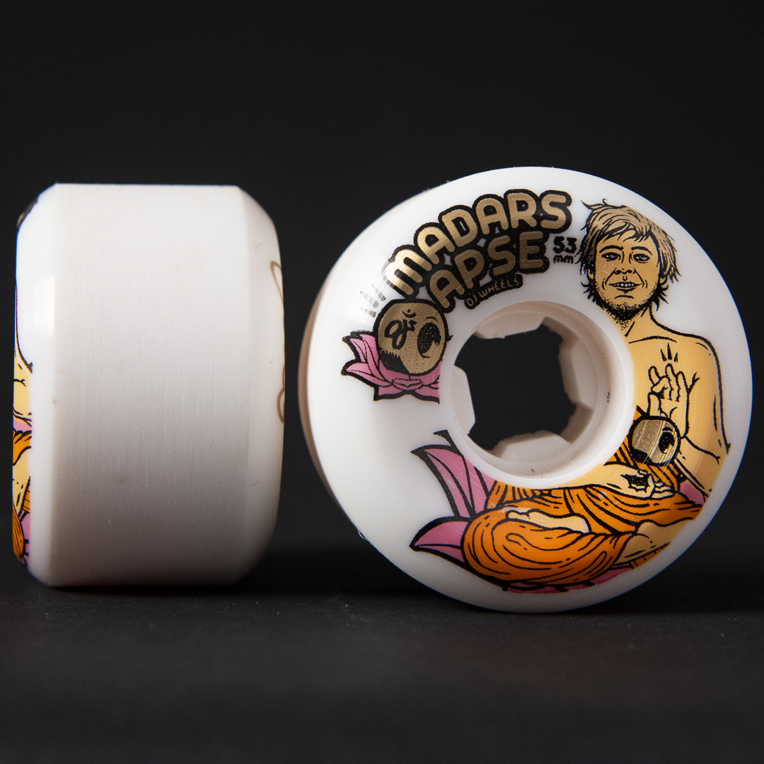 OJWHEELS's tweet photo. Never a boring day with Madars Apse ✔️ 
Peep Madars' latest Elite Urethane #PROJs. 53mm, 101a - HardLine Shape, available now at your local shop 📍

https://t.co/xxclB2WRiJ https://t.co/HsRAmIDWBV