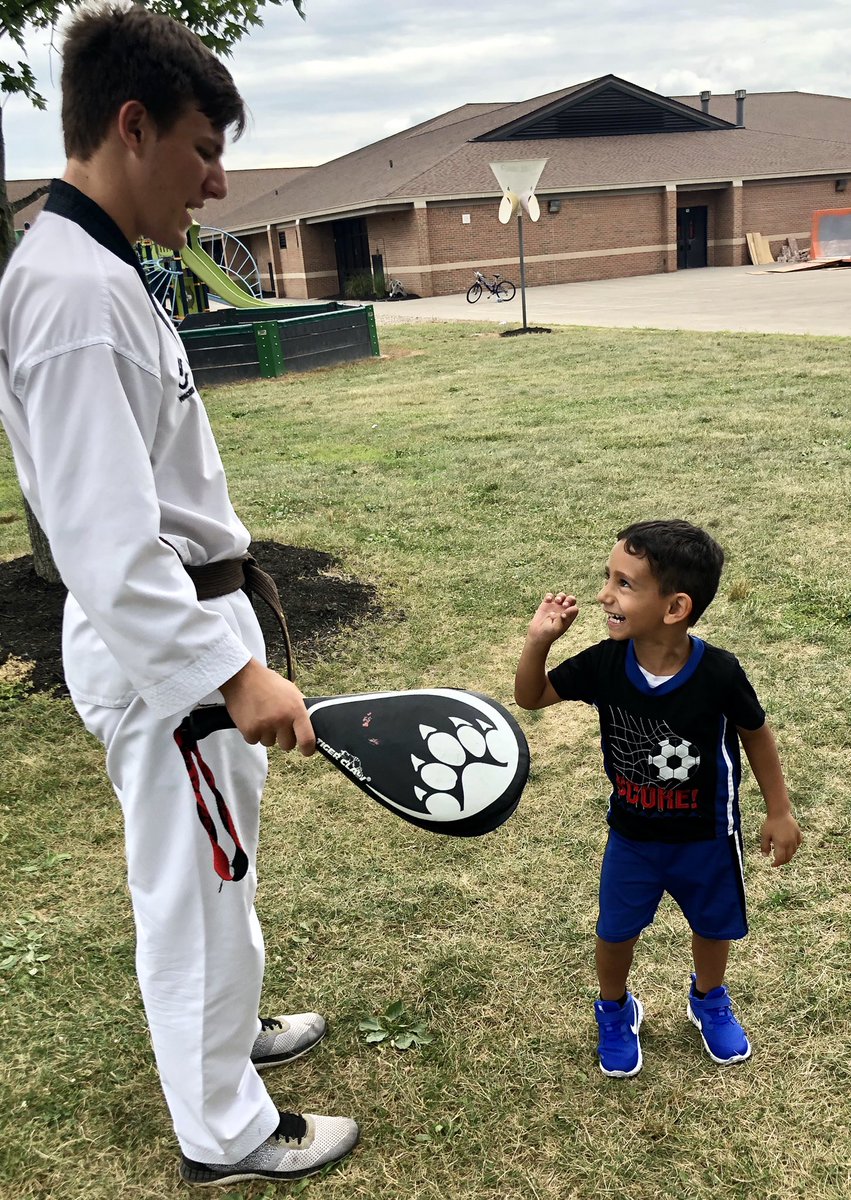 Akulataekwondo's tweet photo. Big smiles at this Little Kicker’s first lesson. He wants to be as strong as The Hulk — and is already taking action toward that goal. https://t.co/rsNjdgXfGg