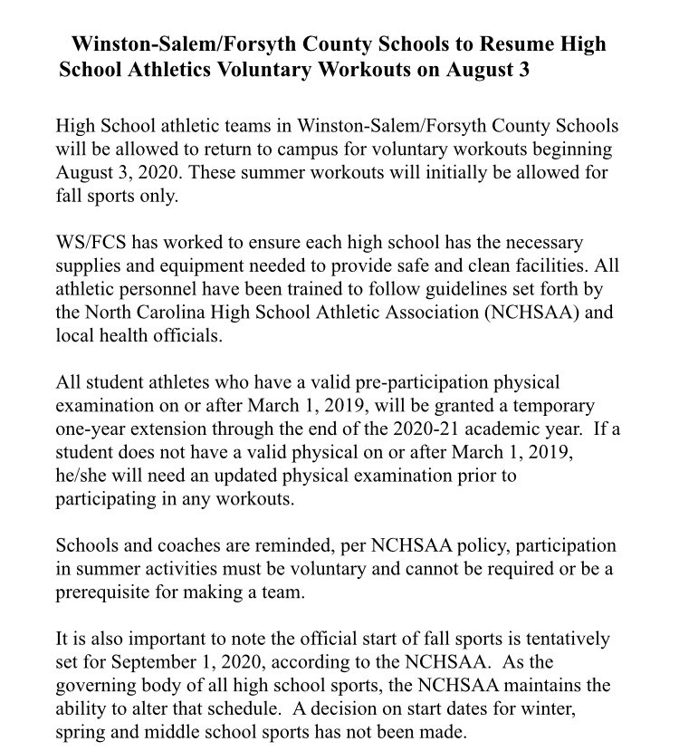 Camel_Athletics's tweet photo. Summer Workouts will begin August 3rd!! Please contact your coach for team specific information. https://t.co/ipbgm0XINc