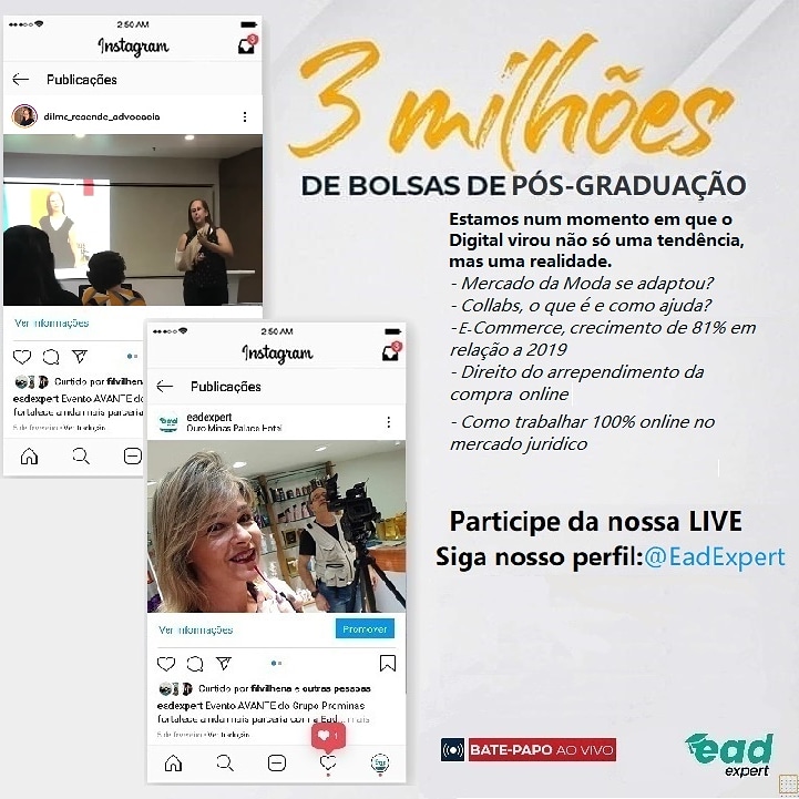 FilVilhena's tweet photo. 🚨 #LIVE #HOJE  @dilma_resende_advocacia!📡

Estamos num momento em que o Digital virou não só uma tendência, mas uma realidade. Os hábitos de vida e de compra foram modificados.😏

- Como trabalhar 100% online?

💻📱
Nos siga: @eadexpert

👉Link: https://t.co/FIX55zHQMo https://t.co/HsH8hx5rB5