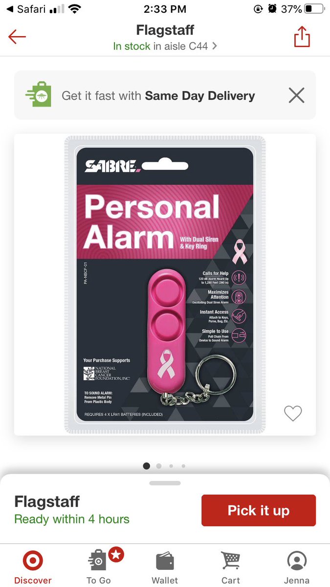 !!!Personal alarm!!! Super easy to use & carry around with you EVERYWHERE!!! Pull the pin to alert anyone around you, that you may be in danger!