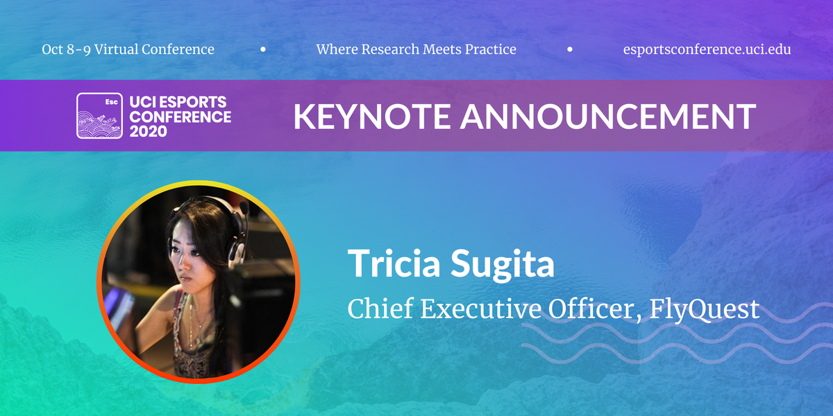 UCIESC's tweet photo. 📣Keynote Announcement for this year's #esports #conference
We are proud to announce that @FlyQuest CEO @megumixbear is one of our Keynote Speakers for this year's #UCIESC2020!
🔗: https://t.co/S29Xk0jOgt https://t.co/xrCLHpW4oF