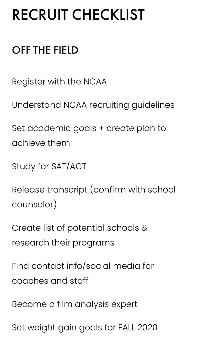 If you are a high school athlete it is vital that you follow Maddie Walsh’s #CovidRecruiting Recruit Checklist. If you don’t you run the risk of little or no exposure during this Pandemic period. <a href="/larryblustein/">Blustein Recruiting</a> <a href="/panhandle_fl/">Panhandle (FL) Sports</a> <a href="/Dwight_XOS/">Dwight Thomas - Catapult Sports</a> <a href="/247Sports/">247Sports</a> <a href="/capitalcityso/">Capital City Standouts</a> <a href="/bigbendpreps/">Big Bend Preps</a>
