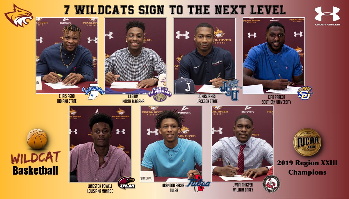 PRCCBasketball's tweet photo. The right JUCO Works ✔️

Proud of each of these guys &amp; Can’t wait to see where each of our class of 2021 📝📝 their scholarships!! 

#RRR https://t.co/NsOKEfwnuG