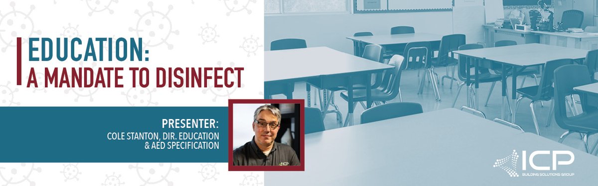 Right now, the challenge to restart education is the most complex element of pandemic response in the U.S. One mandate we CAN agree on is using disinfectants right. Register for our free webinar &amp; learn how you can best protect your employees and students. icpgroup.zoom.us/webinar/regist…